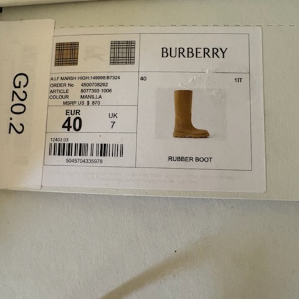 Burberry Marsh Tall Rain Boot